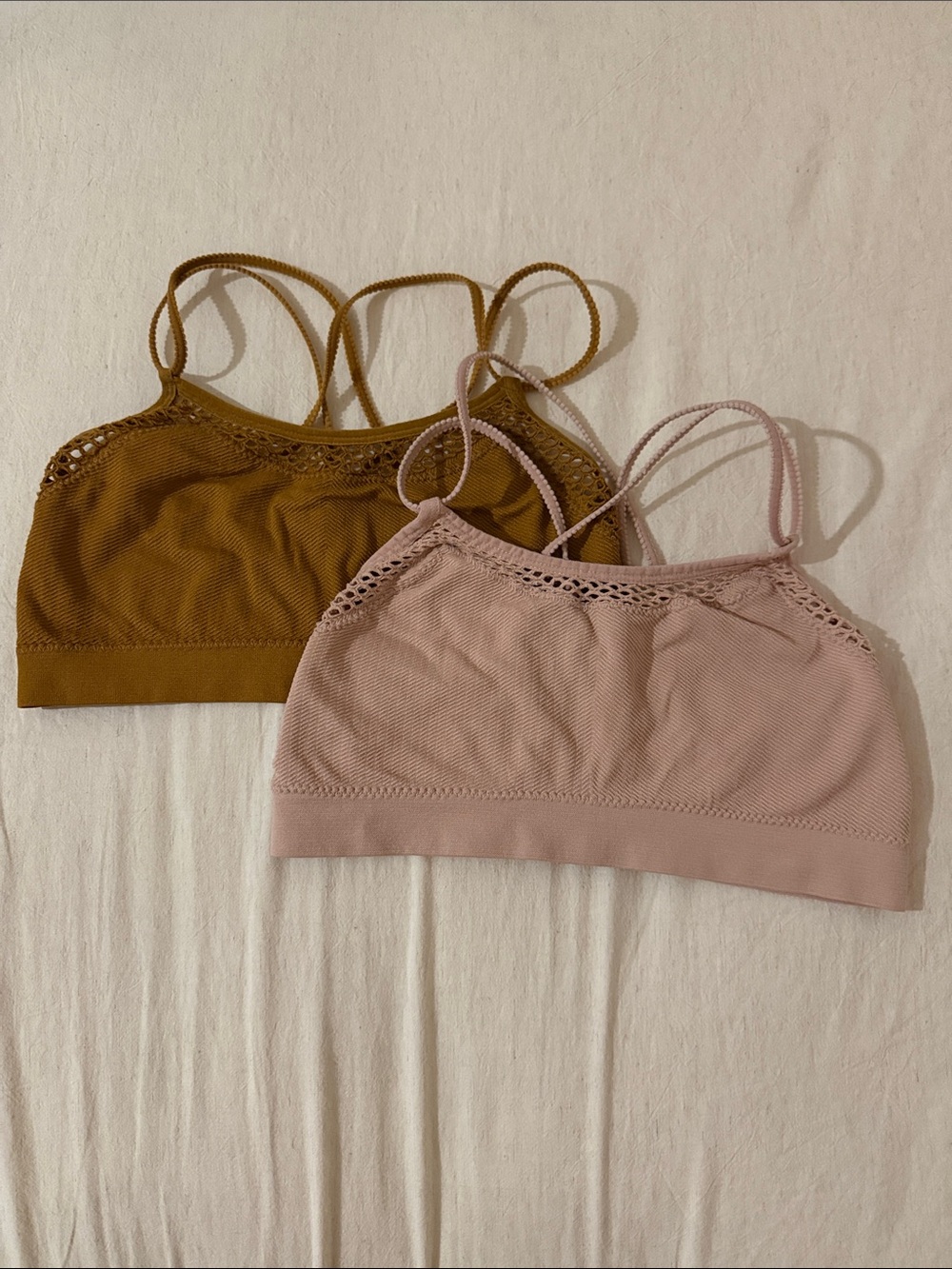 Net-Trim Bralette - Dusty Pink & Mustard